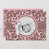 Cheetah Girl-aankondigingskaart Aankondiging (Voorkant / Achterkant)