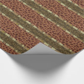 Cheetah Girl Beauful Stripe Cadeaupapier (Hoek)