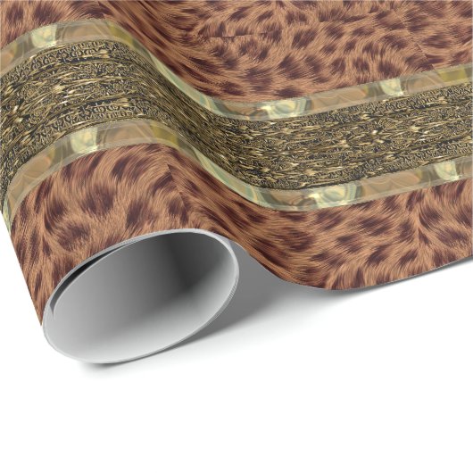 Cheetah Girl Beauful Stripe Cadeaupapier (Rol Hoek)