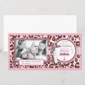 Cheetah Girl Birthday-fotokaart (Voorkant / Achterkant)