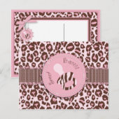 Cheetah Girl Briefkaart Roze B (Voorkant / Achterkant)