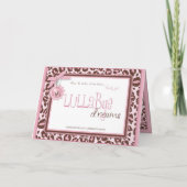 Cheetah Girl Card Pink B Kaart (Achterkant)