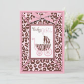 Cheetah Girl Card Roze A2 (Staand voorkant)