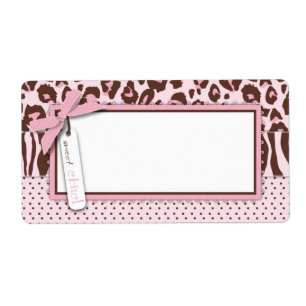 Cheetah Girl Name Tag Etiket