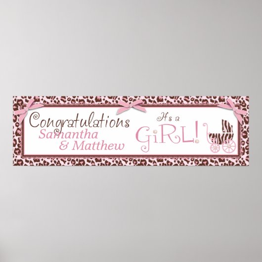 Cheetah Girl Party Banner B Poster (Voorkant)