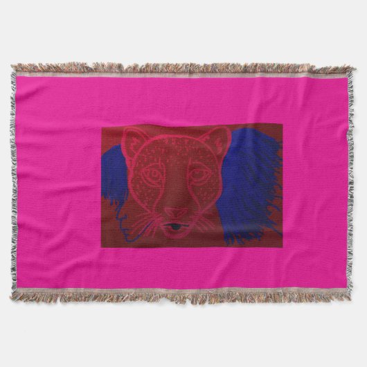 Cheetah Girl Spirit Throw Blanket Deken (Voorkant)
