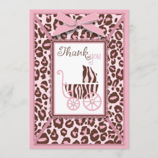Cheetah Girl TY Card Pink A2 Bedankkaart