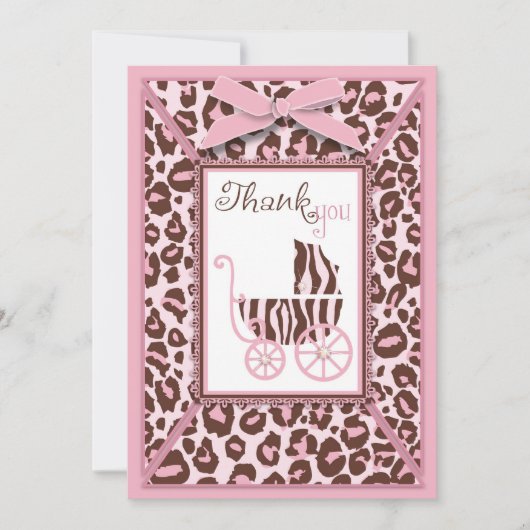 Cheetah Girl TY Card Pink A2 Bedankkaart (Voorkant)