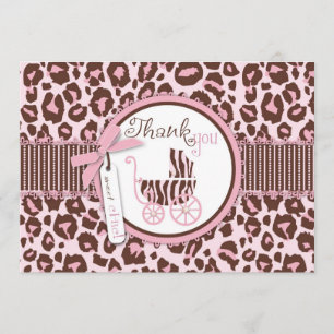 Cheetah Girl TY Card Pink B2 Bedankkaart