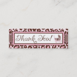 Cheetah Girl TY Skinny Gift Card Pink Mini Visitekaartje