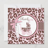 Cheetah Girl TY Square Pink B Bedankkaart (Voorkant)