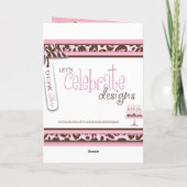 Cheetah Girl Verjaardag Kaart (Achterkant)