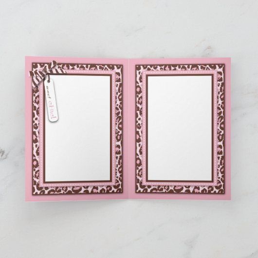 Cheetah Girl Verjaardag Kaart (Binnen)