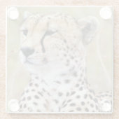 Cheetah Glazen Onderzetter (Achterkant)