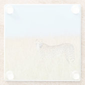 Cheetah Glazen Onderzetter (Achterkant)