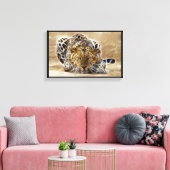 cheetah gloeiend verpakt canvas afdruk (Insitu (Woonkamer))