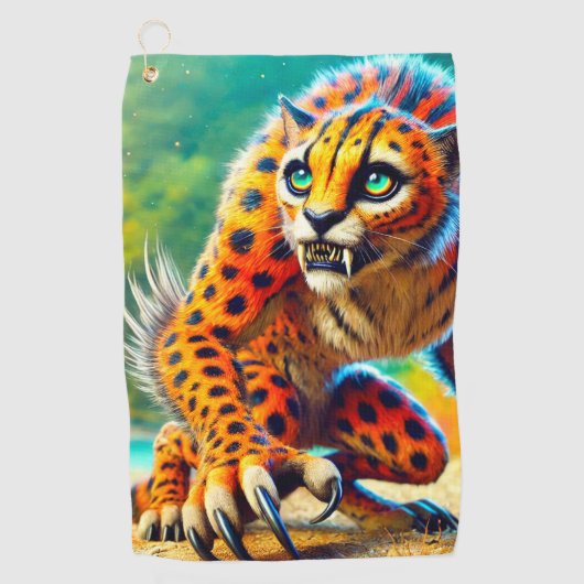 Cheetah Golfhanddoek (Voorkant)