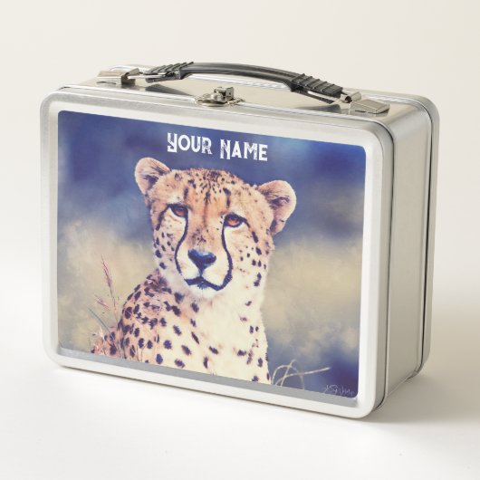 Cheetah Grace Lunch Box – Aangepast geschenk (Voorkant)