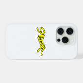 Cheetah Graffiti Style Typography Bold Yellow iPhone Hoesje (Achterkant horizontaal)