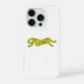 Cheetah Graffiti Style Typography Bold Yellow iPhone Hoesje (Achterkant)