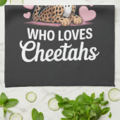 Cheetah Grappige Quote  Theedoek (Gevouwen)