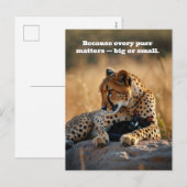 Cheetah Guardian, Kitten Heart Feestdagenkaart (Voorkant / Achterkant)