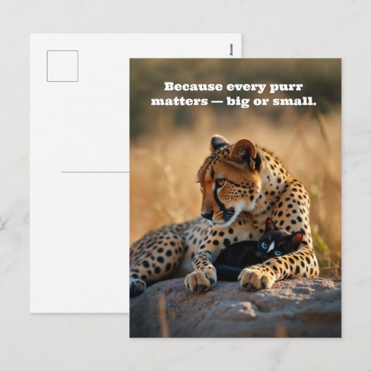 Cheetah Guardian, Kitten Heart Feestdagenkaart (Voorkant / Achterkant)