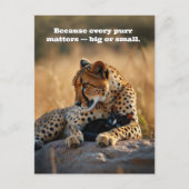 Cheetah Guardian, Kitten Heart Feestdagenkaart (Voorkant)