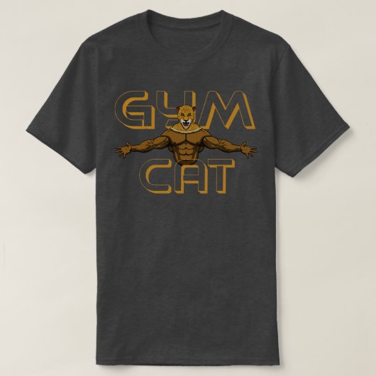 Cheetah Gym Cat T-shirt (Design voorkant)