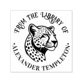 Cheetah Head #1P Library Boeknaam Zelfinktende Stempel (Design)