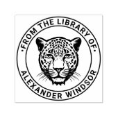 Cheetah Head #2 Bibliotheek Boeknaam Zelfinktende Stempel (Design)