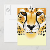 cheetah head close-up illustratie briefkaart (Voorkant / Achterkant)