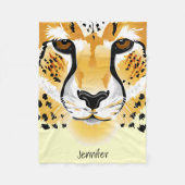 cheetah head close-up illustratie fleece deken (Voorkant)