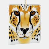 cheetah head close-up illustratie keramisch ornament (Rechts)