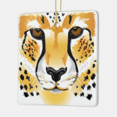 cheetah head close-up illustratie keramisch ornament (Links)
