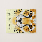cheetah head close-up illustratie legpuzzel (Horizontaal)