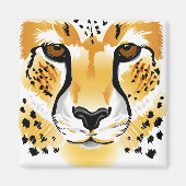 cheetah head close-up illustratie magneet (Voorkant)