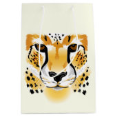 cheetah head close-up illustratie medium cadeauzakje (Voorkant)