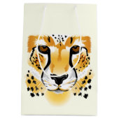cheetah head close-up illustratie medium cadeauzakje (Achterkant)