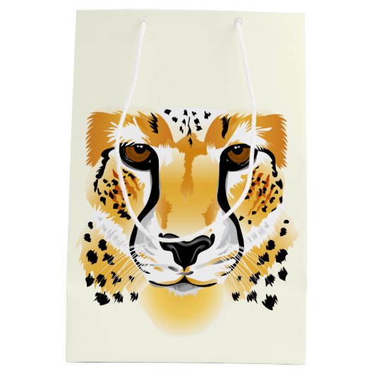 cheetah head close-up illustratie medium cadeauzakje (Achterkant)
