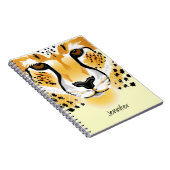 cheetah head close-up illustratie notitieboek (Rechterzijde)