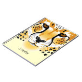 cheetah head close-up illustratie notitieboek (Linkerzijde)