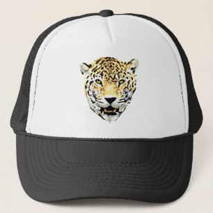 Cheetah Head Drawing Trucker Pet