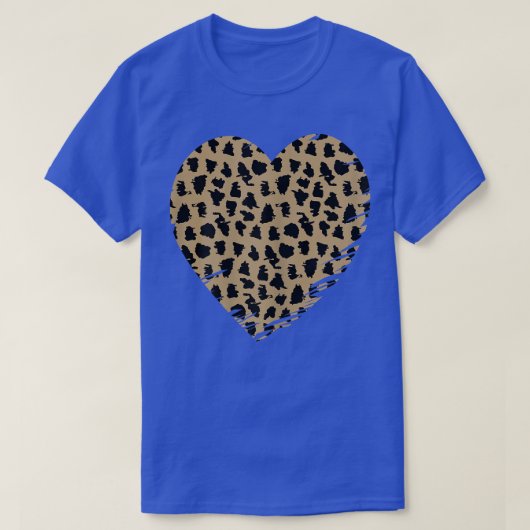 Cheetah Heart Leopard Print  T-shirt (Design voorkant)