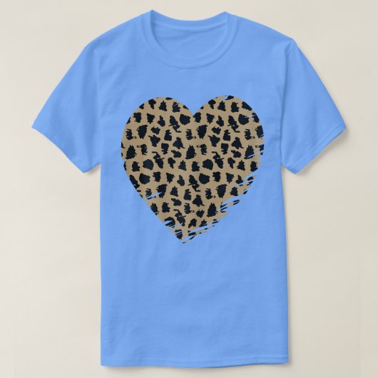 Cheetah Heart Leopard Print T-shirt (Design voorkant)