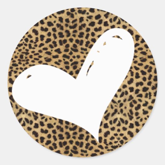 Cheetah Heart Sticker (Voorkant)