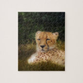 Cheetah herstellen in het centrum voor wilde diere legpuzzel (Verticaal)