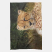 Cheetah herstellen in het centrum voor wilde diere theedoek (Verticaal)