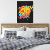 Cheetah Home Decor Wall Art afdrukken (Insitu (Slaapkamer))