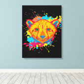 Cheetah Home Decor Wall Art afdrukken (Insitu (Houten vloer))